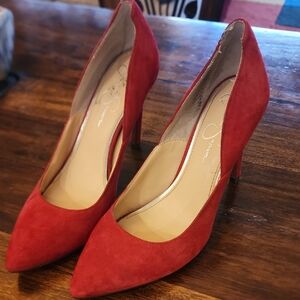 Jessica Simpson Red Suede Heels